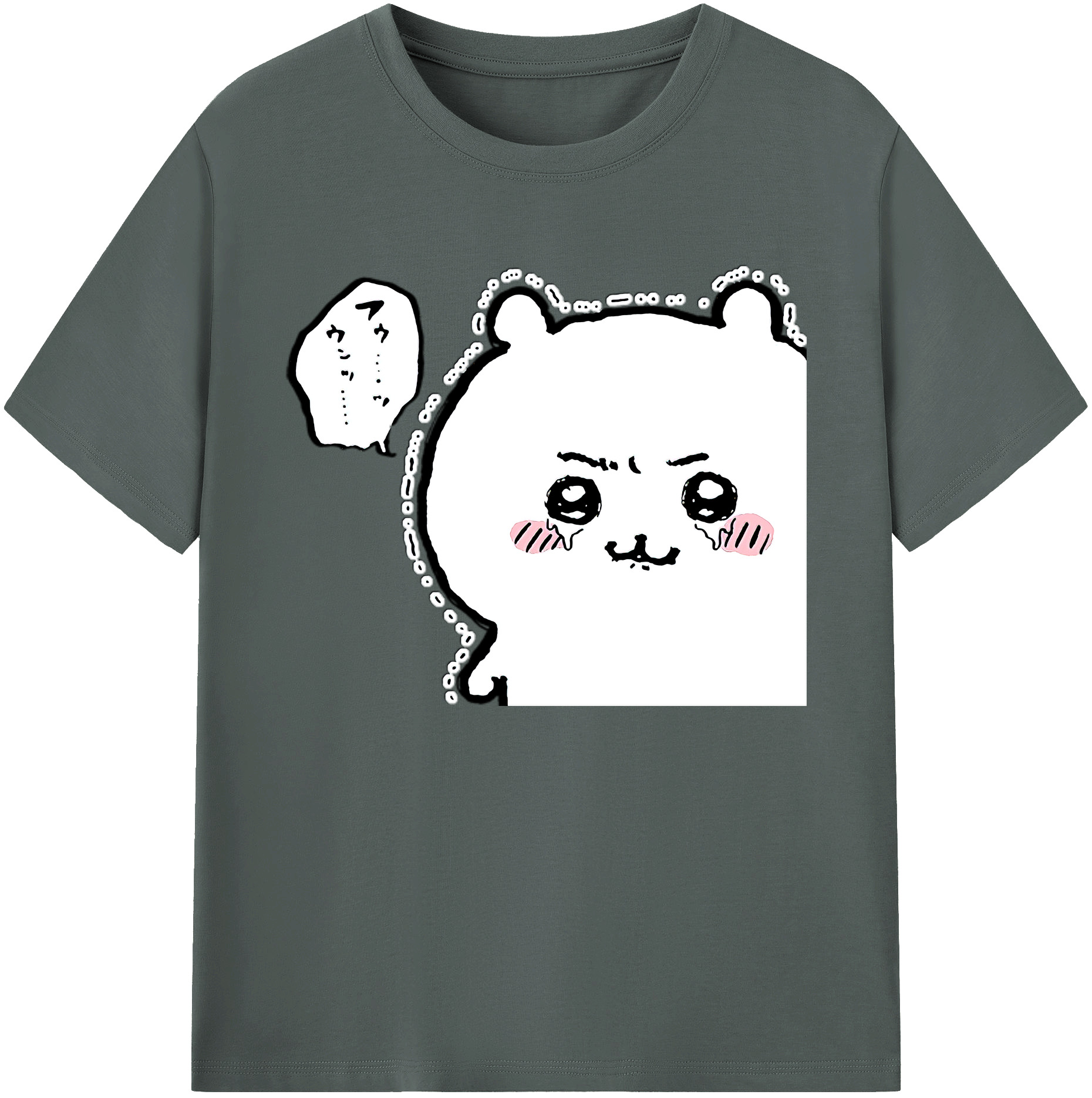 （画像用） ちいかわ ちいかわ Chii-kawa chiikawa 綿100％ メンズ半袖Tシャツ｜肌触りやわらか＆通気性